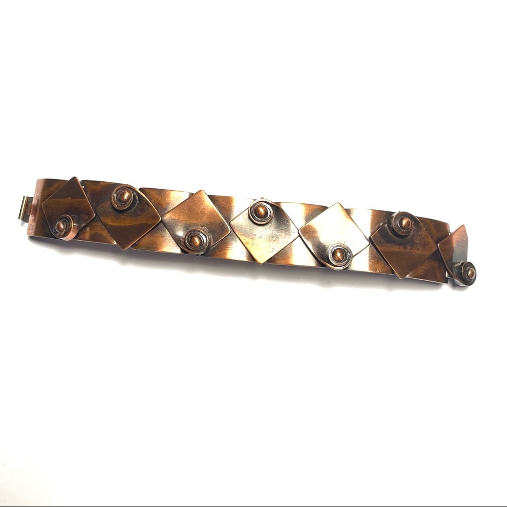 1940’s Rebajes Copper Bracelet / 40’s Art Moderne Bracelet.